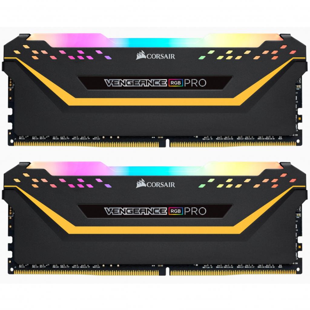 

Модуль пам&яті для комп&ютера DDR4 16GB (2x8GB) 3600 MHz Vengeance RGB Pro Black CORSAIR (CMW16GX4M2C3600C18)