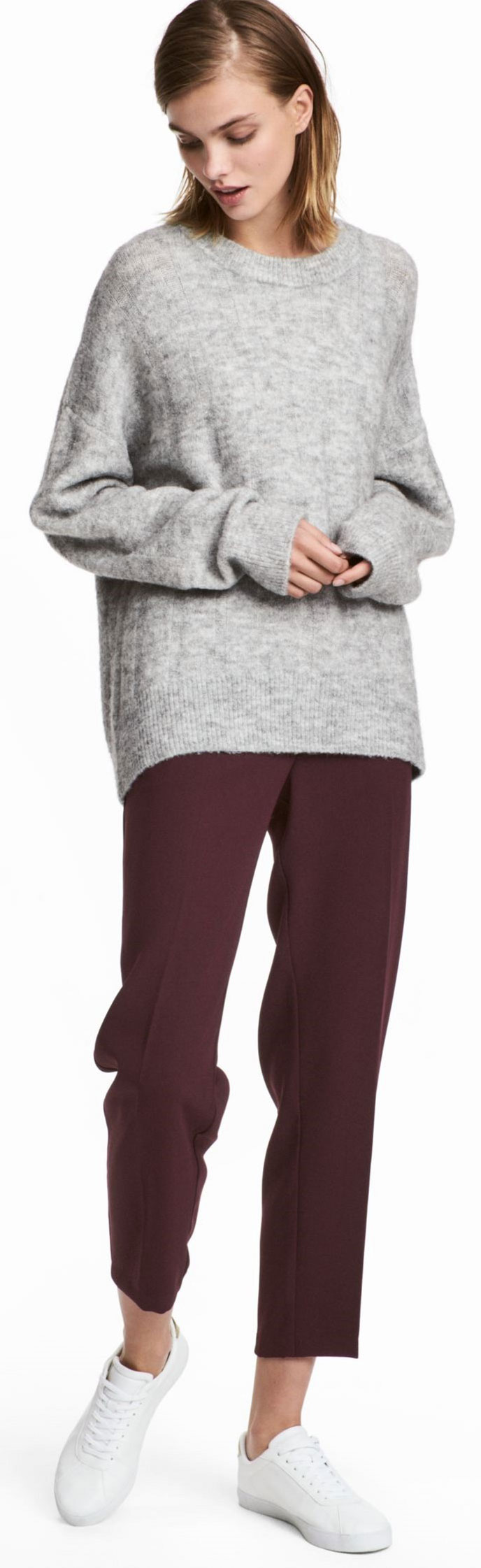 

Брюки H&M KK5389056 34 Сливовые