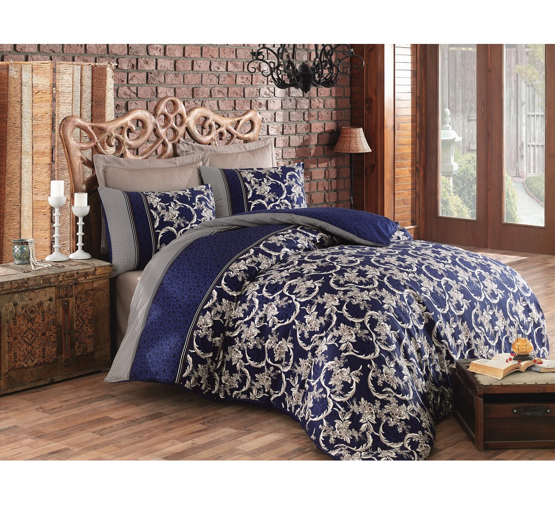 

КПБ Cotton box Royal Saten PERA LACIVERT 200х220