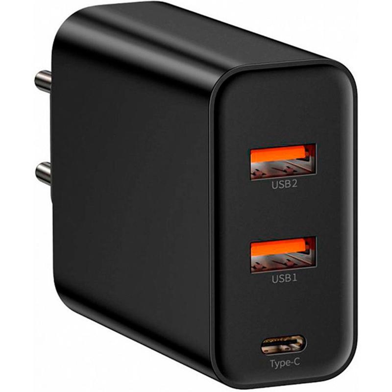 

Адаптер сетевой 2USB Type-C Baseus Speed PPS QC PD 3.0 60W 5A (CCFS-G01) Black