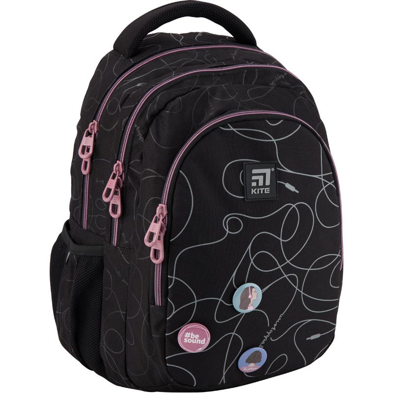 

Рюкзак школьный Kite 8001 Be Sound K19-8001M-4 Черный