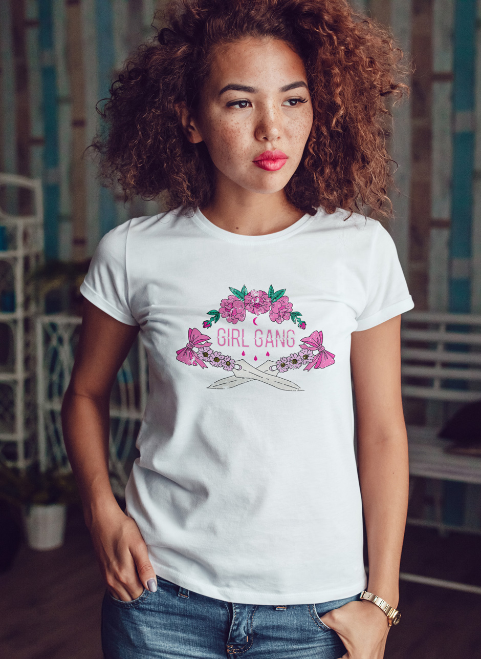 

Футболка с модным принтом OWEAR fash21WH- Белый, Футболка с модным принтом OWEAR fash21WH-L Белый