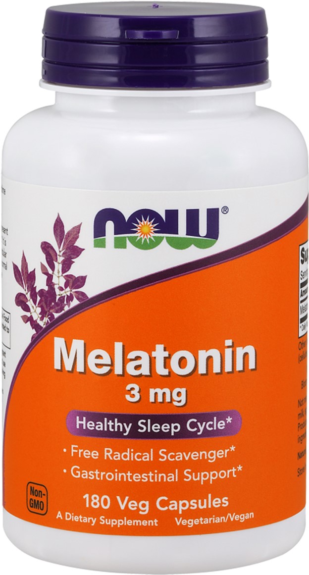 Акція на Аминокислота Now Foods Мелатонин 3 мг 180 порошковых капсул (733739032577) від Rozetka UA