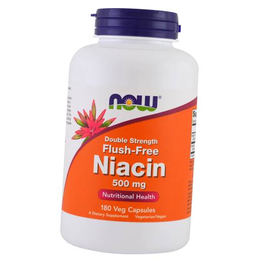 

Ниацин не вызывающий покраснений, Double Strength Flush-Free Niacin 500, Now Foods 180вегкапс (36128148)