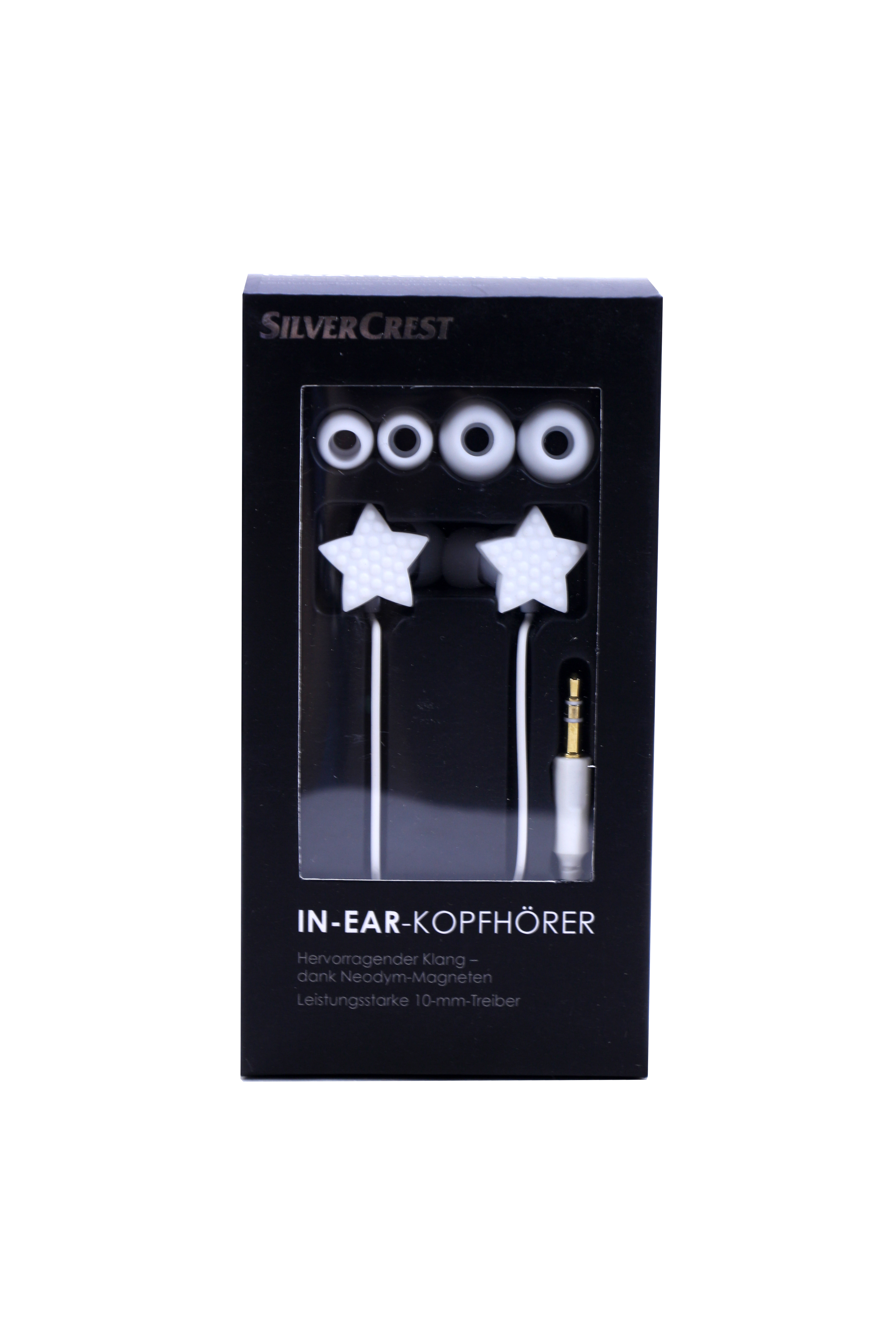

Наушники вакуумные Звездочки Silver Crest белый K03-220426