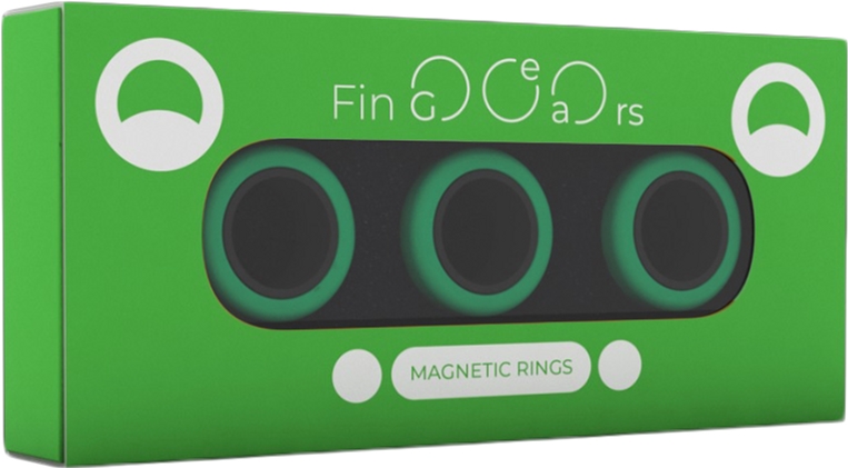

Магнитные кольца FinGears Magnetic Rings Sets Size S Green-Black (FG380SGRBLK)