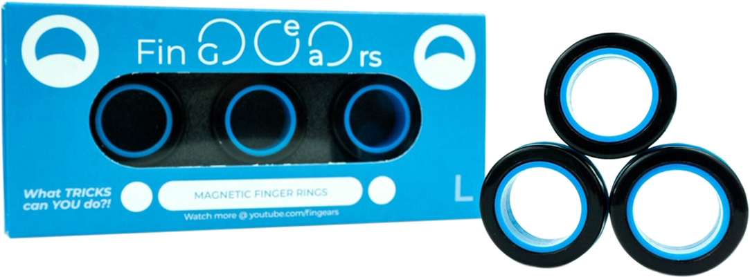 

Магнитные кольца FinGears Magnetic Rings Sets Size L Black-Blue (FG380LBLKBLU)