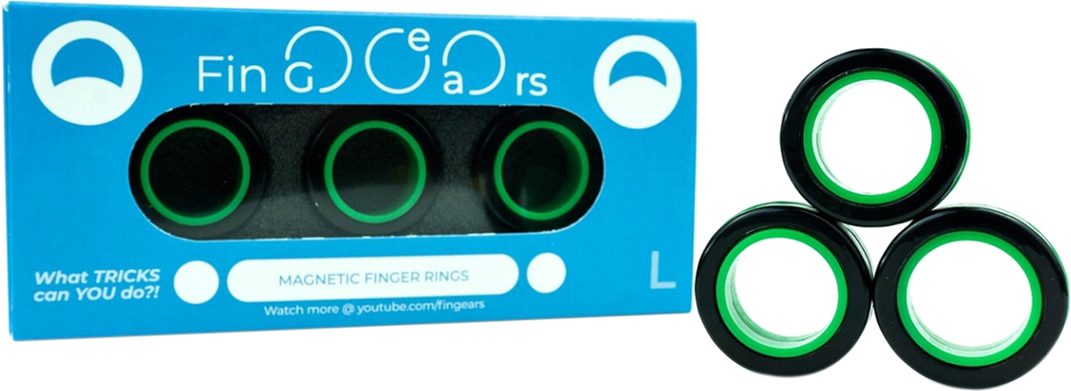 

Магнитные кольца FinGears Magnetic Rings Sets Size L Black-Green (FG380LBLKGR)