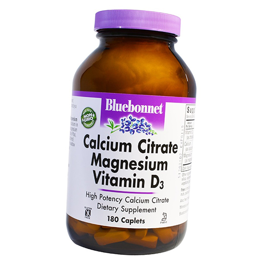 

Кальций Магний Витамин Д3, Calcium Citrate Magnesium Vitamin D3, Bluebonnet Nutrition 180каплет (36393064)