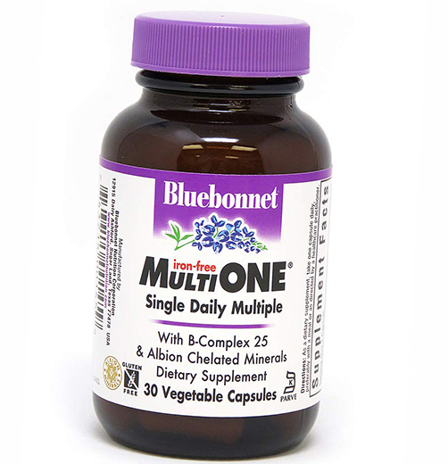

Bluebonnet Nutrition MultiOne iron Free 30вегкапс (36393038)