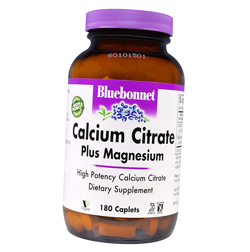 

Calcium Citrate plus Magnesium Bluebonnet Nutrition 180каплет (36393063)