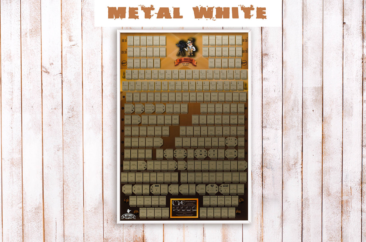 

Скретч постер My poster cinema edition 20 century в металлической раме White