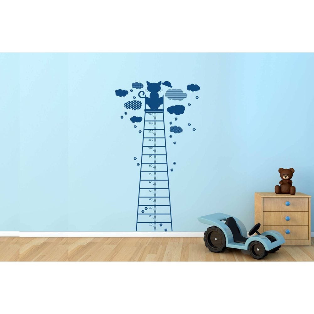 

Интерьерная виниловая наклейка на стену IdeaClock Clouds, height meter 96х180 см Синяя(39168-46)