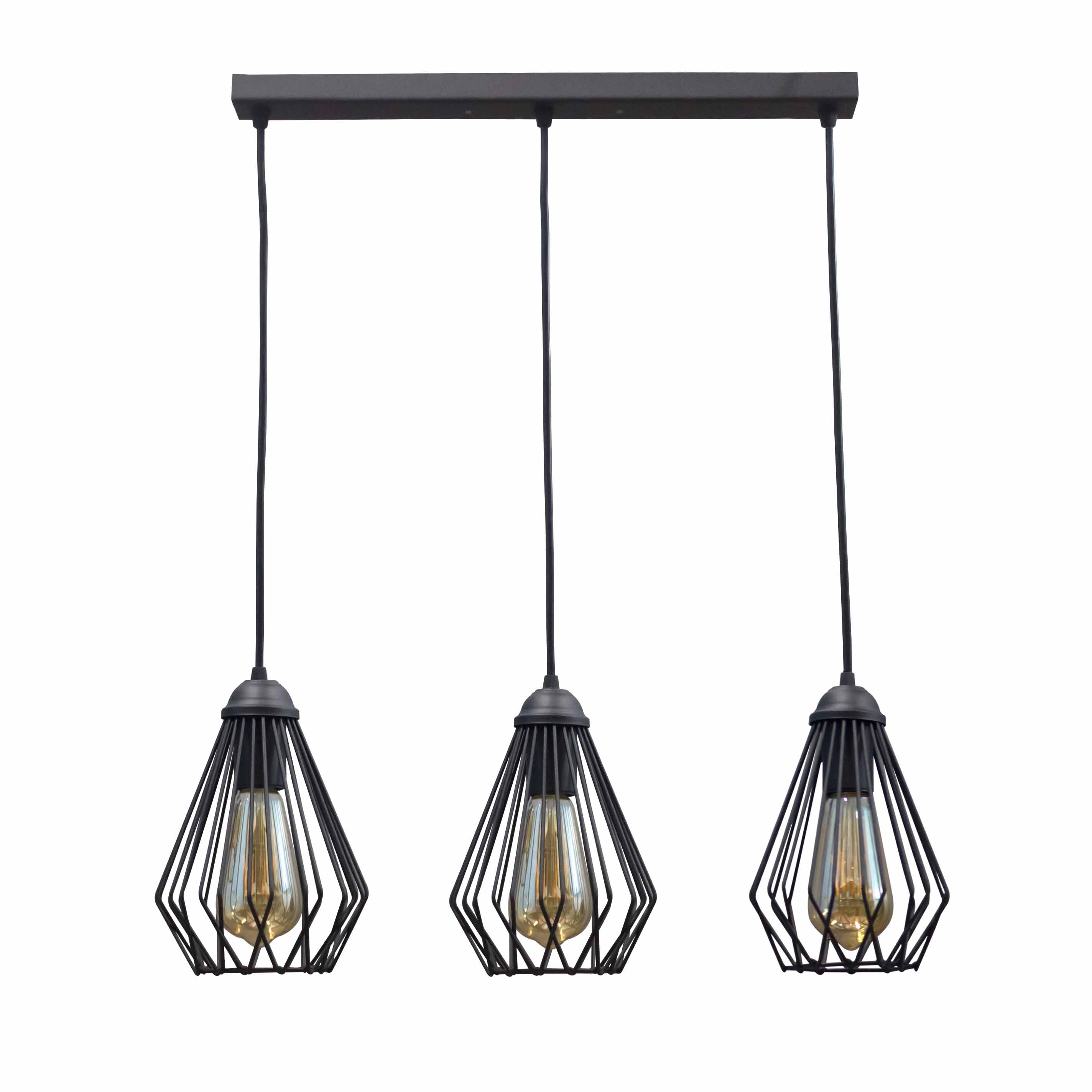 

Светильник потолочный подвесной 100lamp Loft Е-27 металл, черный (NL 05371-3)