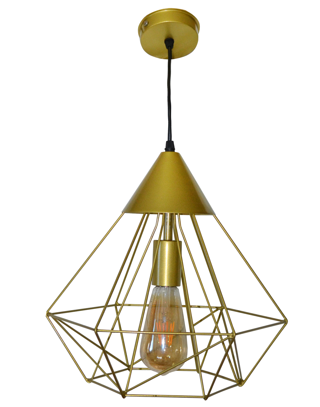

Светильник потолочный подвесной 100lamp Loft Е-27 металл, золотой (NL 0538G)