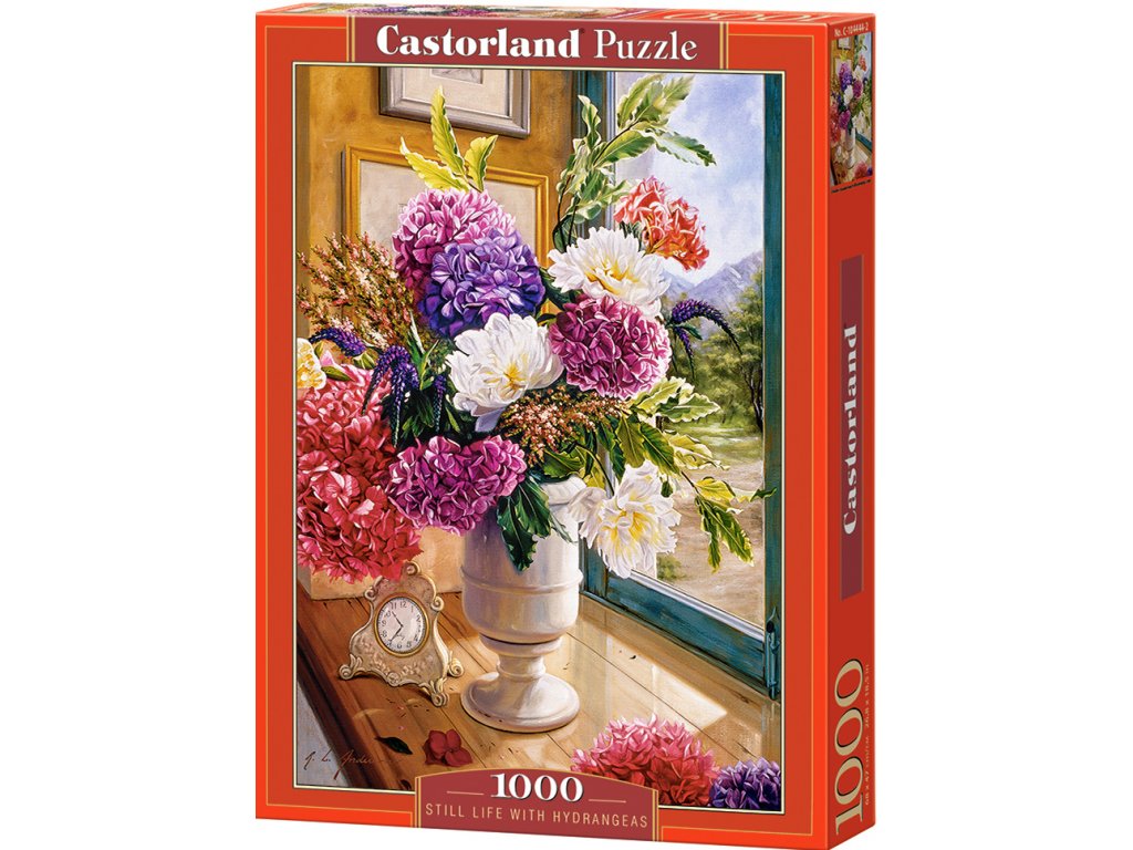 

Пазлы Castorland 1000 "Натюрморт с гортензиями" 68*47 см