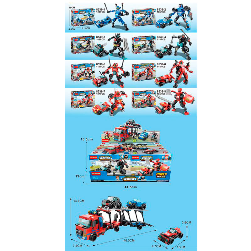 

Конструктор Bambi 8539 8 штук-8 видов