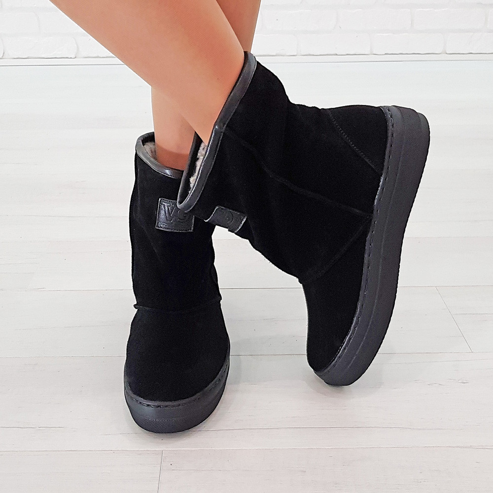 

Ботинки маломерные с мехом Woman's heel 39 черные (О-815)