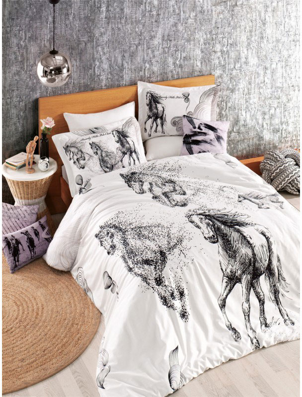 

Комплект постельного белья Beverly Hills Polo Club Сатин BHPC 104 Black/White 200x220 (svt-2000022202213)