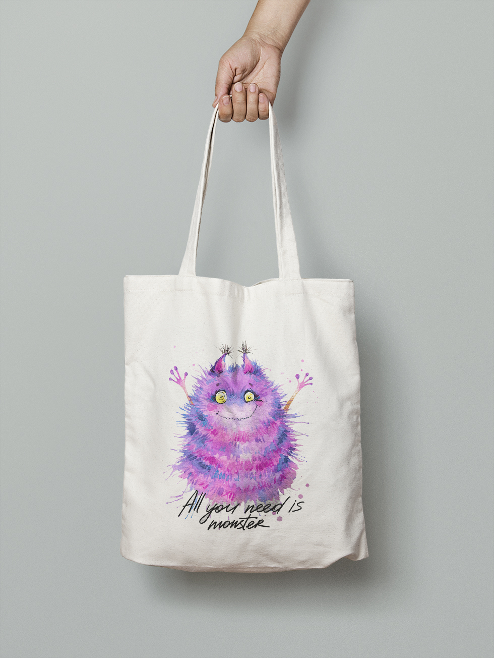 

Эко-сумка Owear с ярким принтом aqua281Bag-WH Светло-бежевый