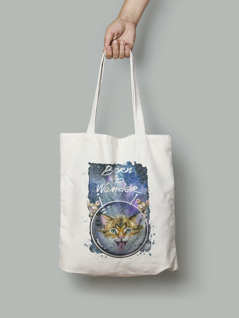 

Эко-сумка Owear с ярким принтом aqua335Bag-WH Светло-бежевый
