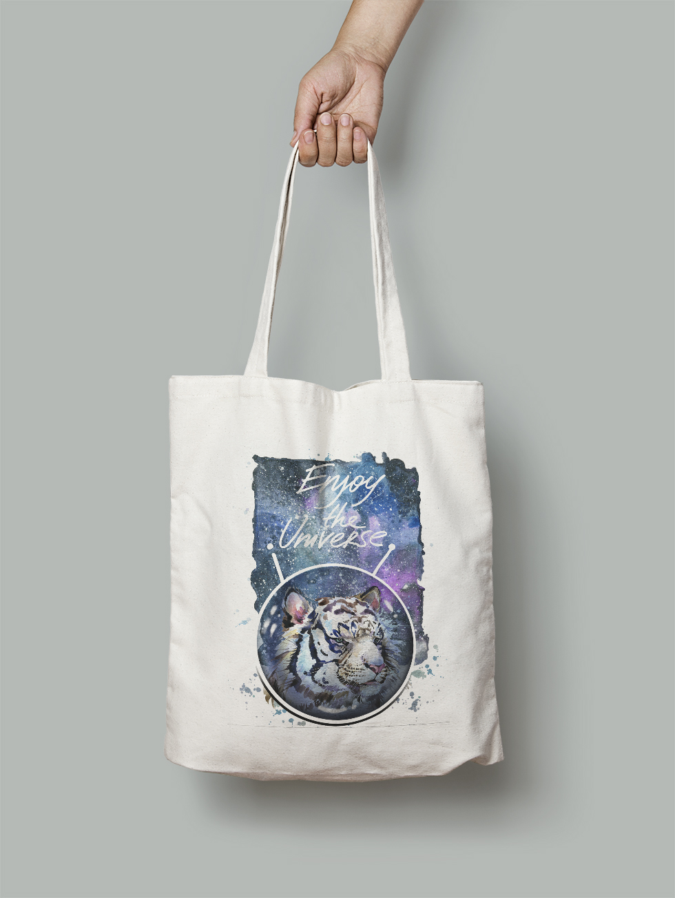 

Эко-сумка Owear с ярким принтом aqua327Bag-WH Светло-бежевый
