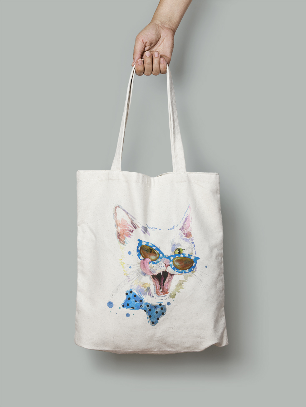 

Эко-сумка Owear с ярким принтом aqua396Bag-WH Светло-бежевый