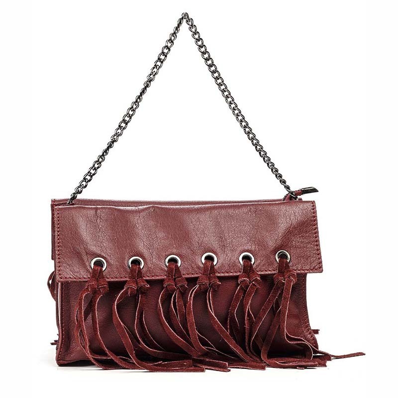 

Клатч кожаный Italian Bags Бордовый