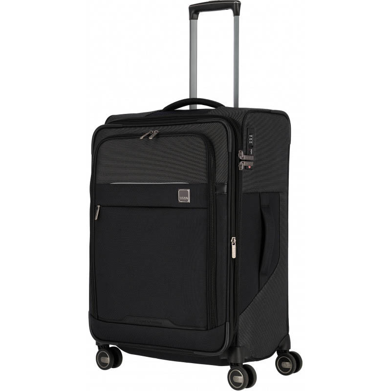 

Чемодан на 4 колесах Titan Prime Black M exp. 65/76л (Ti391405-01)