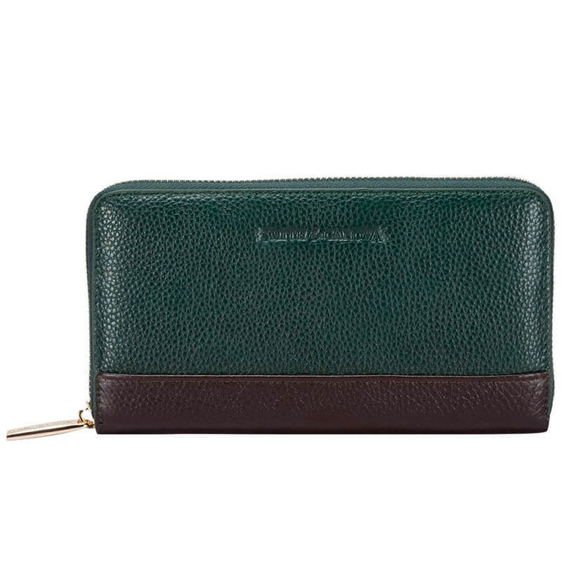 

Кошелек женский кожаный Smith / Canova Althorp Green-Brown (26800 GREEN-BRN)