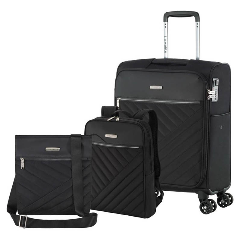 

Комплект чемодан+сумка+рюкзак Travelite JADE Black S (TL090130-01)