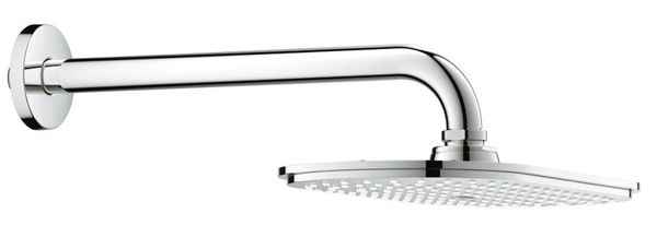 

Верхній душ GROHE Rainshower Veris 300 овальний 300x150 мм, з кронштейном, хром 26068000