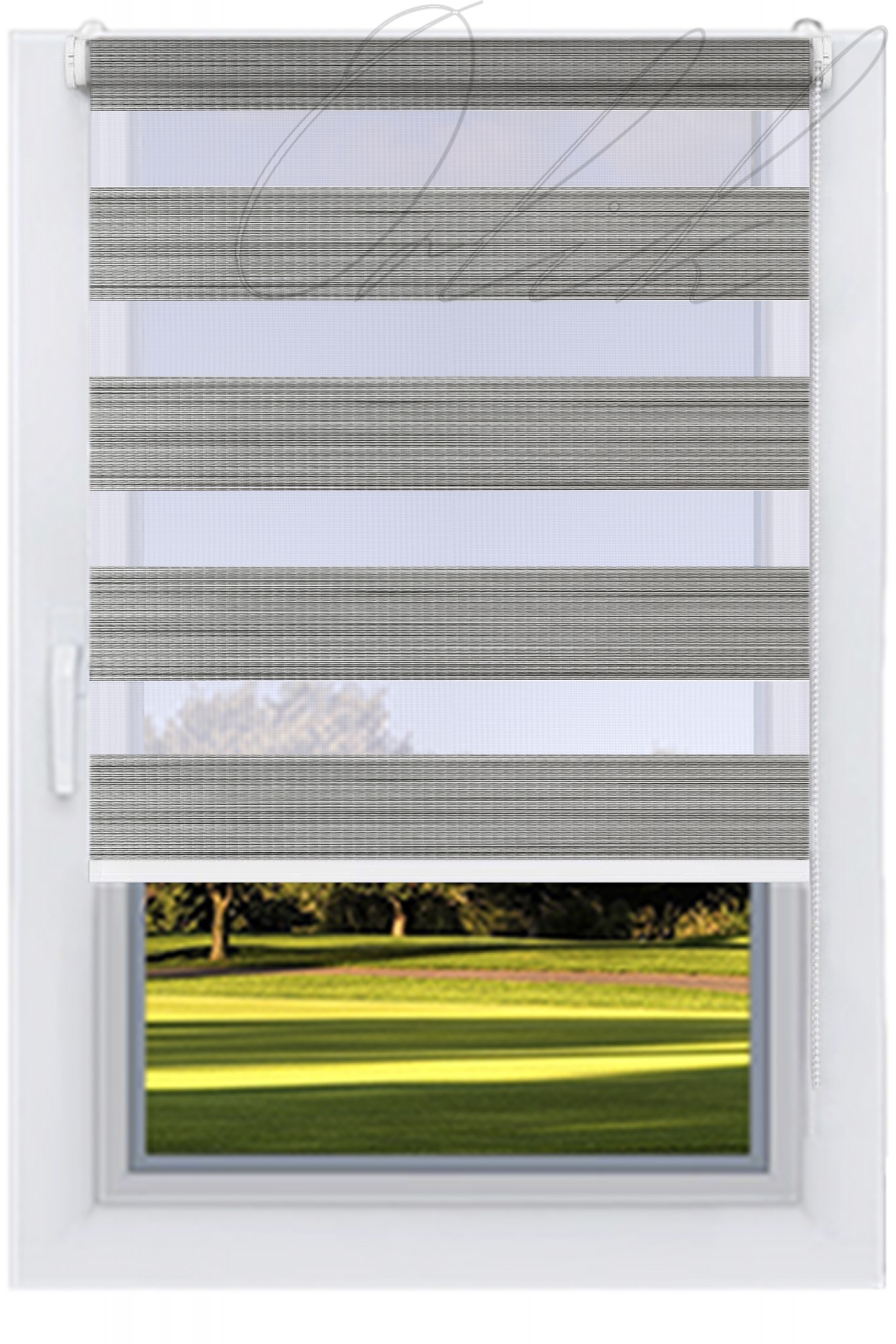 

Ролета тканевая DECOLUX СИЕНА Грей Лофт 267,5х160 Д-Н вал 40 белый