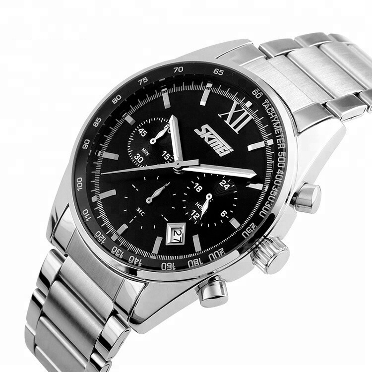 

Мужские часы Skmei 9096 Chronograph 3Bar Black (0268)