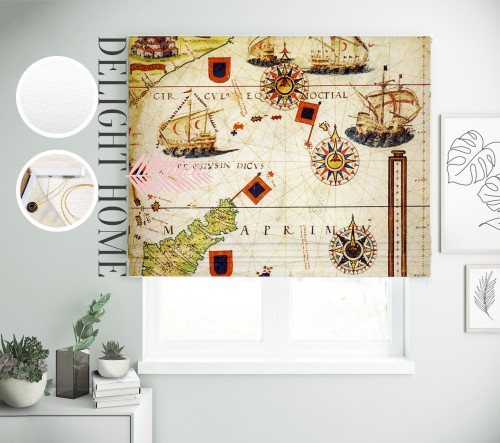 

Римская штора с фотопечатью 16-060 система Light I&H Джуси велюр 280*170 см