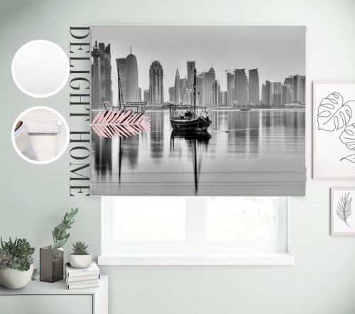 

Римская штора с фотопечатью 00-573 система Prestige I&H Джуси велюр 220*170 см