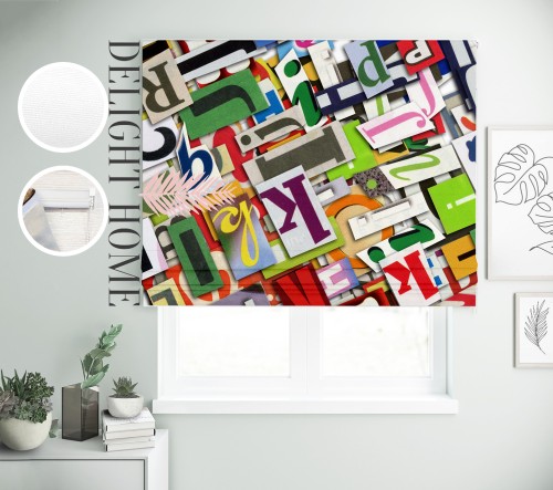 

Римская штора с фотопечатью 08-113 система Prestige I&H Джуси велюр 210*170 см