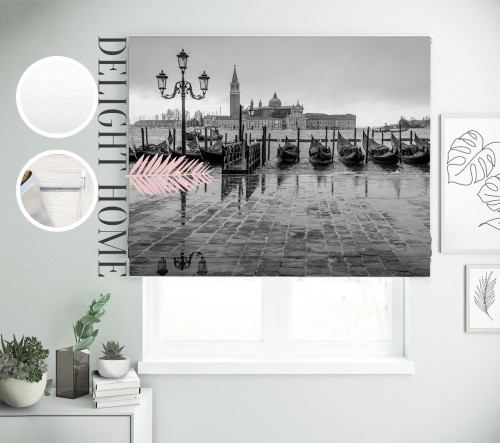 

Римская штора с фотопечатью 00-583 система Prestige I&H Джуси велюр 130*170 см