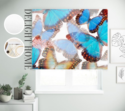 

Римская штора с фотопечатью 18-086 система Light I&H Джуси велюр 130*170 см