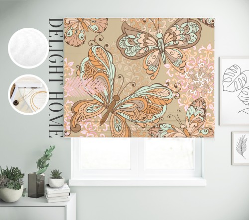 

Римская штора с фотопечатью 15-144 система Light I&H Джуси велюр 180*170 см