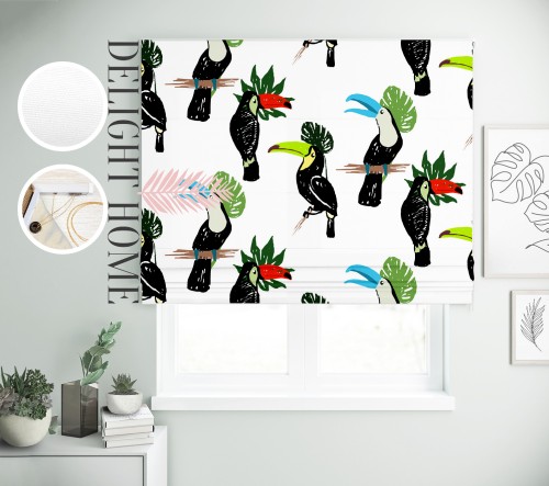 

Римская штора с фотопечатью 15-068 система Light I&H Джуси велюр 60*170 см