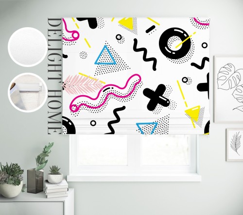 

Римская штора с фотопечатью 08-053 система Prestige I&H Джуси велюр 170*170 см