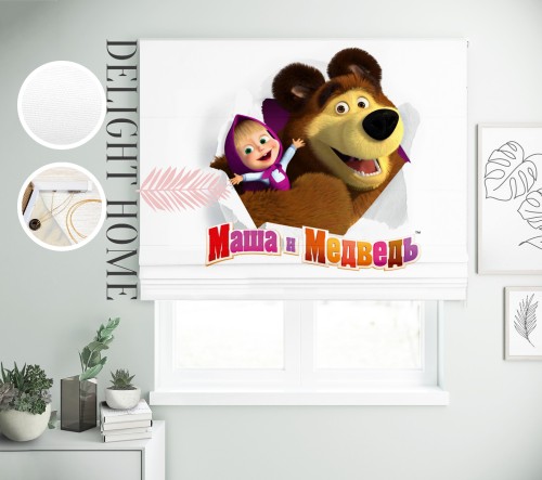 

Римская штора с фотопечатью 19-03-004 система Light I&H Джуси велюр 280*170 см