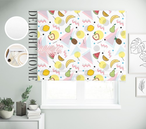 

Римская штора с фотопечатью 15-071 система Light I&H Джуси велюр 220*170 см