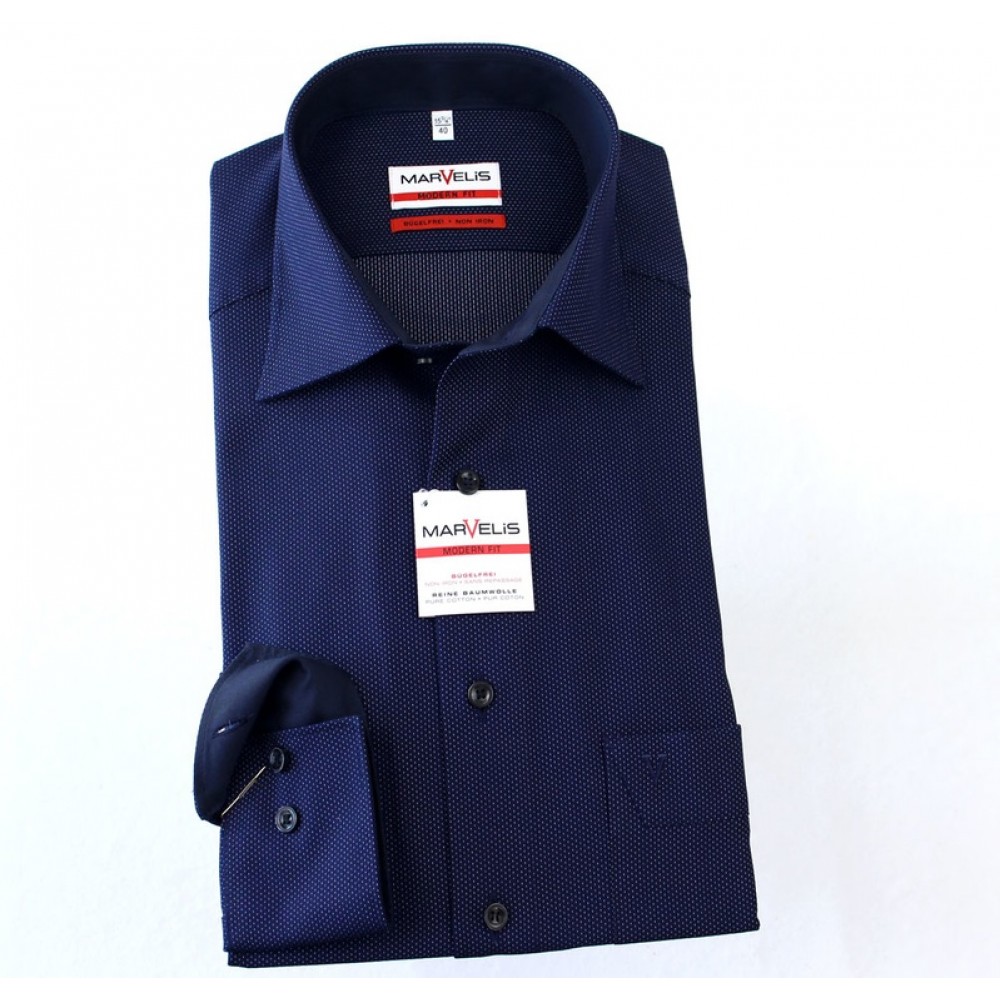 

Рубашка мужская Marvelis Modern Fit 2724-64-18 темно синяя, Размер, Рубашка мужская Marvelis Modern Fit 2724-64-18 темно синяя, Размер XL