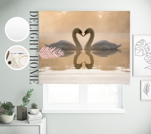 

Римская штора с фотопечатью 00-456 система Light I&H Джуси велюр 60*170 см