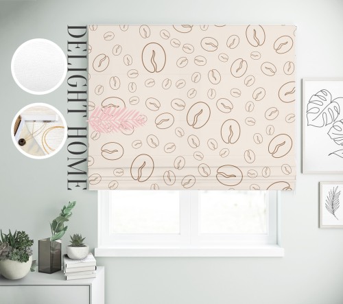 

Римская штора с фотопечатью 15-048 система Light I&H Джуси велюр 140*170 см