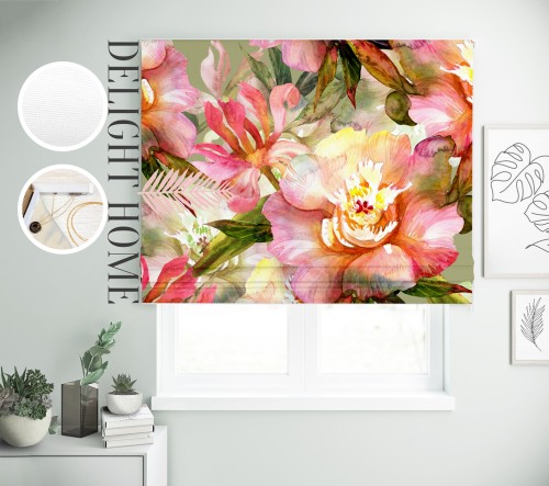 

Римская штора с фотопечатью 02-268 система Light I&H Джуси велюр 60*170 см