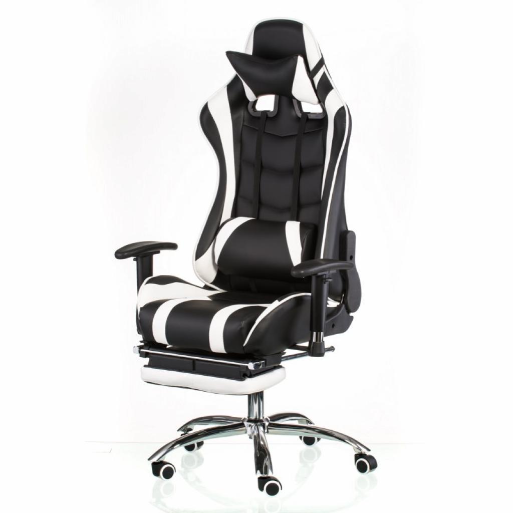 

Кресло игровое Special4You ExtremeRace black/white with footrest