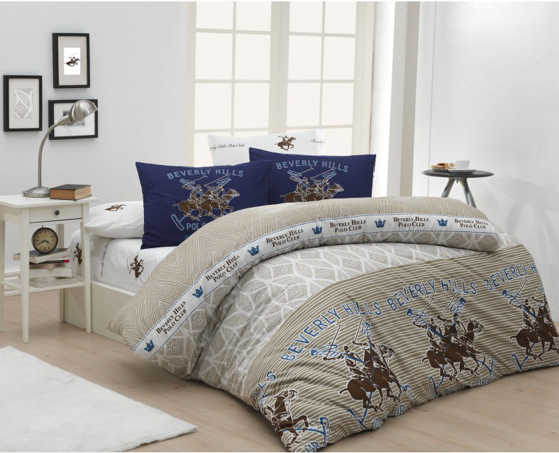 

Комплект постельного белья Beverly Hills Polo Club Ранфорс BHPC 007 Beige 200x220 (svt-2000022198844)